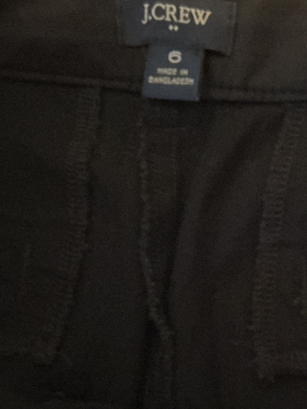 JCrew size 6 black chino short